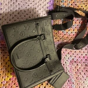 Aldo Black Embossed Handbag